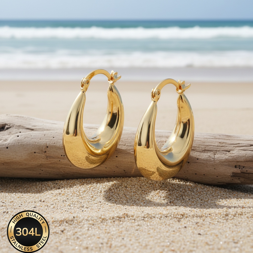 Women's High-Quality Stainless Steel Hollow Earrings